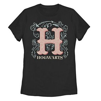 Juniors' Harry Potter: Deathly Hallows 2 Hogwarts "H" Typography Graphic Tee