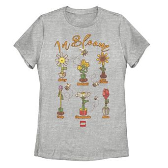Juniors' Lego: Iconic Textbook "In Bloom" Botanical Graphic Tee