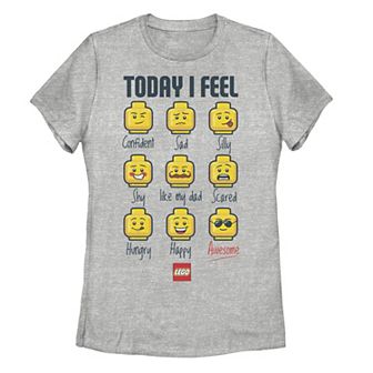 Juniors' Lego "Today I Feel" Guy Expressions Graphic Tee
