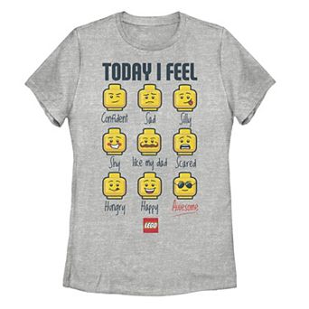 Juniors' Lego "Today I Feel" Guy Expressions Graphic Tee