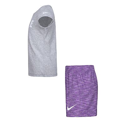 Girls 4-6x Nike Graphic Tee & Space Dye Shorts Set
