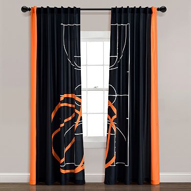 Lush Decor Basketball Game Window Curtain Panels