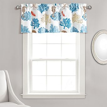 Lush Decor Coastal Reef Feather Light Filtering Valance