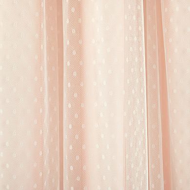 Lush Decor Cottage Polka Dot Sheer Window Curtain Panel