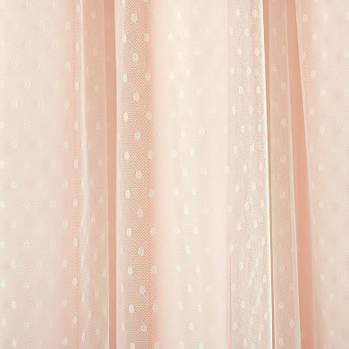 Lush Decor Cottage Polka Dot Sheer Window Curtain Panel