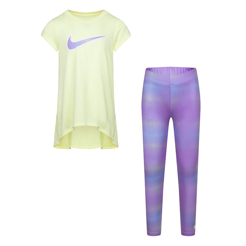 Girl 4-6x Nike Tunic and Printed Leggings Set, Girls, Lt Purple