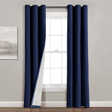 Lush Decor Insulated Blackout Linen Window Curtain Panel