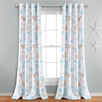 Lush Decor Harbor Life Light Filtering Window Curtain Panel