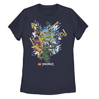 Juniors' Lego: Ninjago Elements Group Shot Graphic Tee