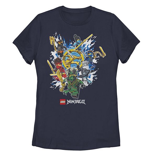 Juniors' Lego: Ninjago Elements Group Shot Graphic Tee