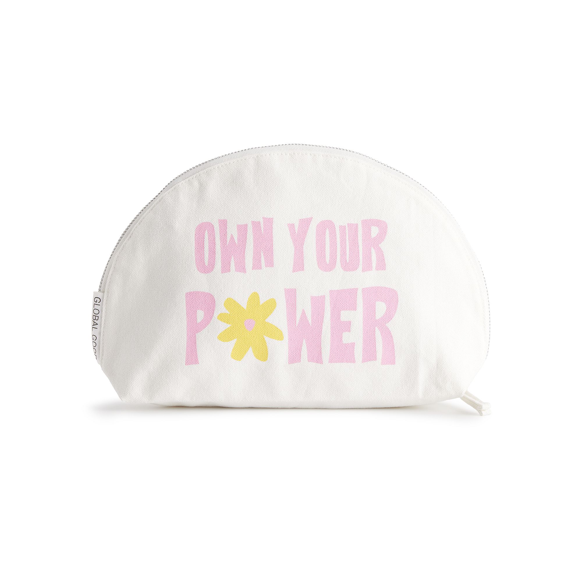 Global Good by To The Market Medium Pouch, White Dehlia