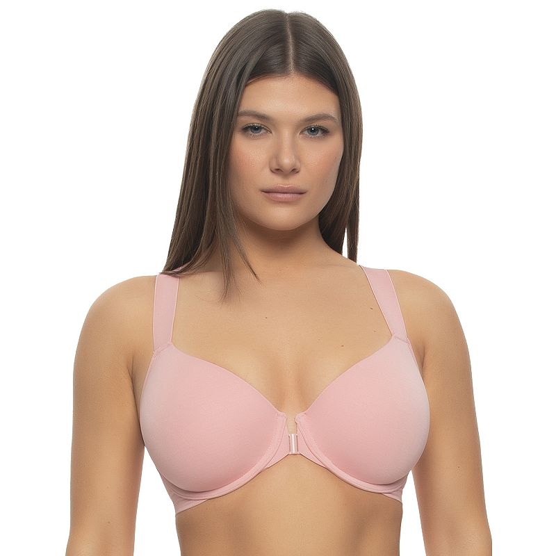 Paramour by Felina Paramour Utopia Front Close Contour Bra 155149, Women's, Size: 44 D, Bridal Pink
