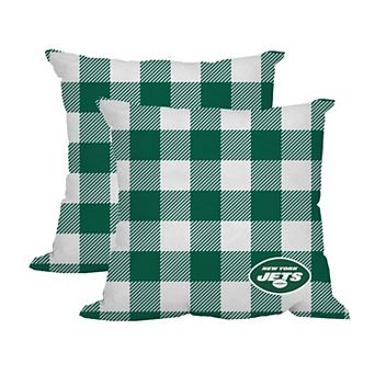 New York Jets 2-Pack Buffalo Check Plaid Outdoor Pillow Set