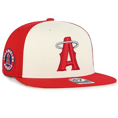 Men's '47 Red Los Angeles Angels 2021 City Connect Captain Snapback Hat