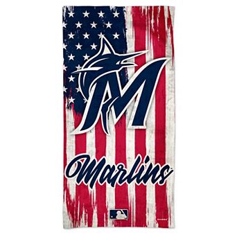 WinCraft Miami Marlins 60'' x 30'' Patriotic Spectra Beach Towel