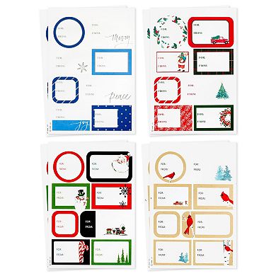 Hallmark Christmas Gift Tags with Ribbon, Sticker Seals & Mini Notecards