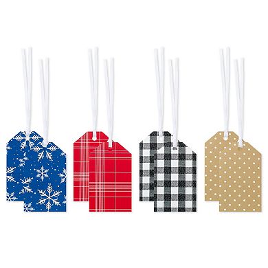 Hallmark Christmas Gift Tags with Ribbon, Sticker Seals & Mini Notecards