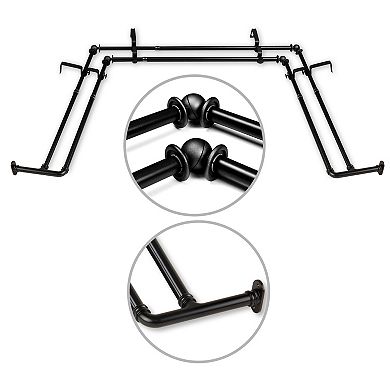 Rod Desyne 5/8" Double Blackout Bay Curtain Rod