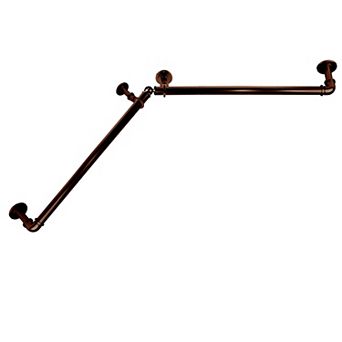 Rod Desyne 1" Blackout Corner Curtain Rod 48"-84"