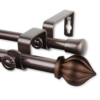 Rod Desyne Primrose 5/8" Double Curtain Rod 84"-120"