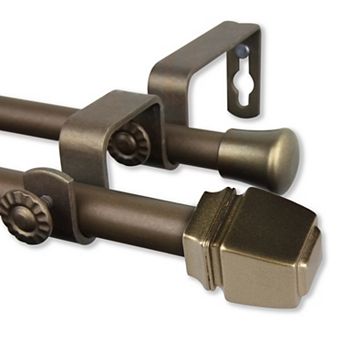 Rod Desyne Jasur 5/8" Double Curtain Rod 84"-120"