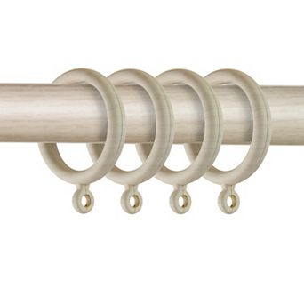 Rod Desyne Plastic Faux Wood Rings 1-3/8" 10-pack Set
