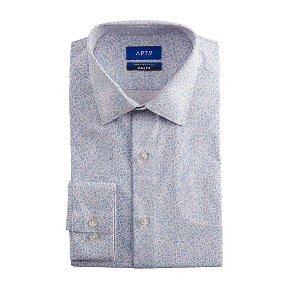 Men's Apt. 9® Premier Flex Slim-Fit Spread-Collar Dress Shirt