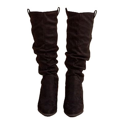 Qupid Montana 80 Women s Ruched Western Knee High Boots