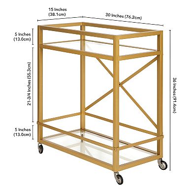 Finley & Sloane Wilson 2-Tier Bar Cart