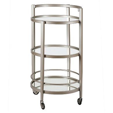 Finley & Sloane Hause 3-Tier Round Bar Cart 