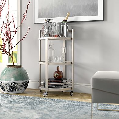 Finley & Sloane Hause 3-Tier Round Bar Cart