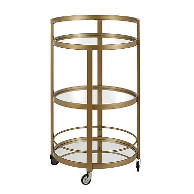 Finley & Sloane Hause 3-Tier Round Bar Cart