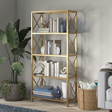 Finley & Sloane Celine 4-Shelf Bookcase