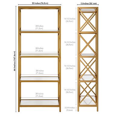 Finley & Sloane Celine 4-Shelf Bookcase