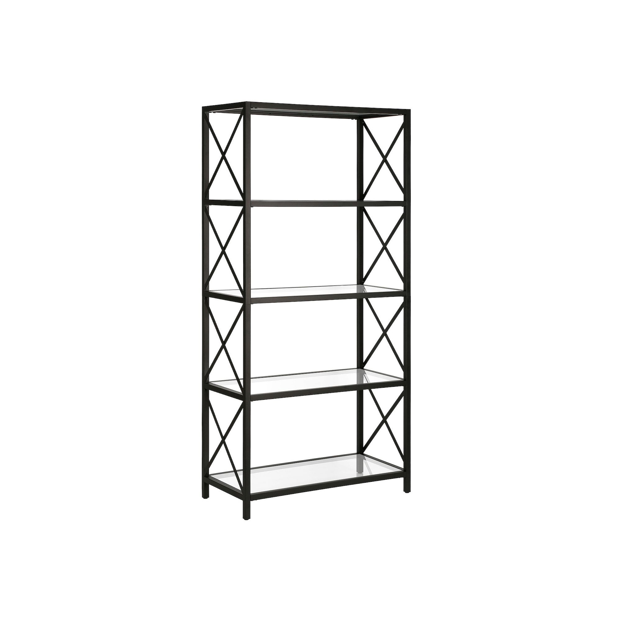 Finley & Sloane Celine 4-Shelf Bookcase, Blackened Bronze