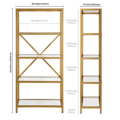 Finley & Sloane Etta 4-Shelf Bookcase