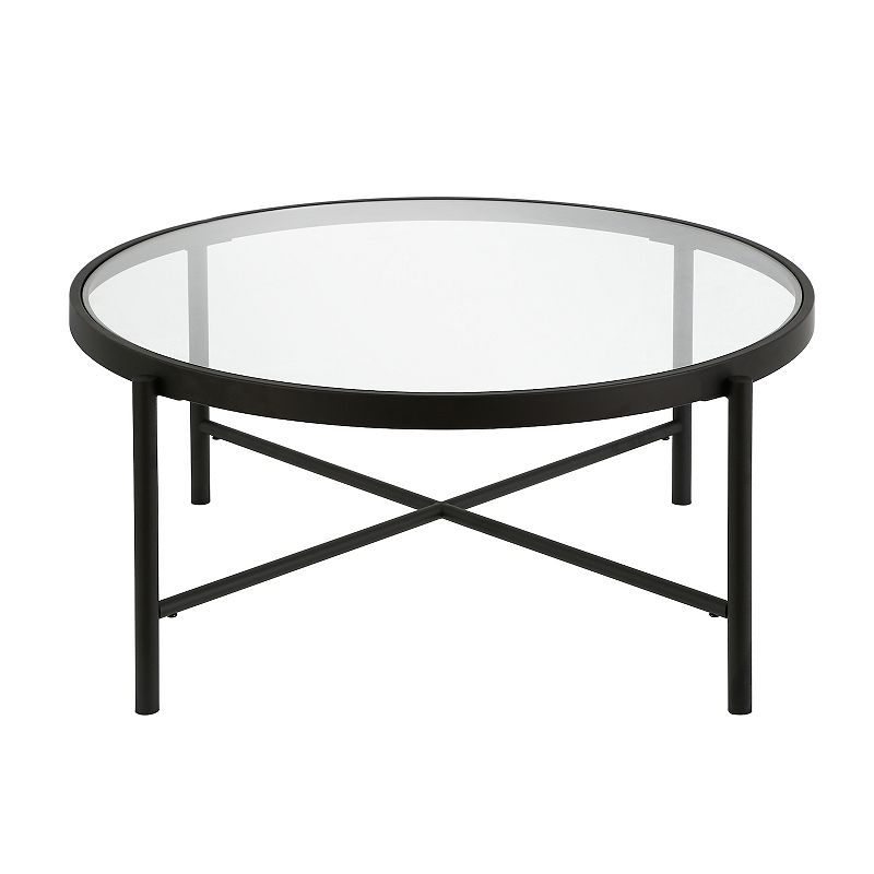 Finley & Sloane Duxbury Round Coffee Table, Black