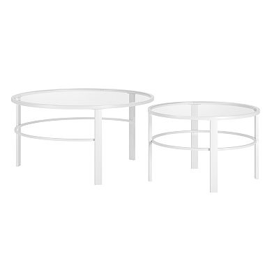 Finley & Sloane Gaia Round Nested 2-Piece Coffee Table Set