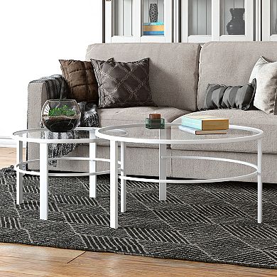 Finley & Sloane Gaia Round Nested 2-Piece Coffee Table Set