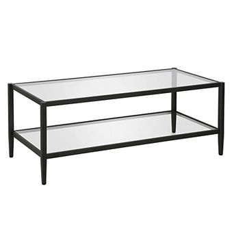 Finley & Sloane Hera Glass Top Coffee Table