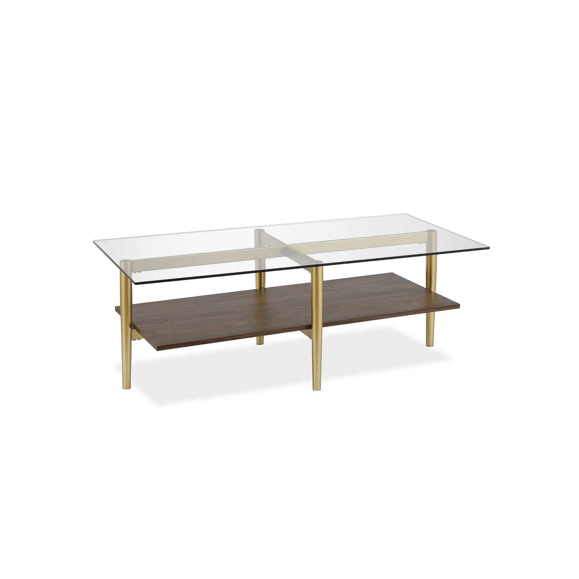 Finley & Sloane Otto Coffee Table, Gold And Brown