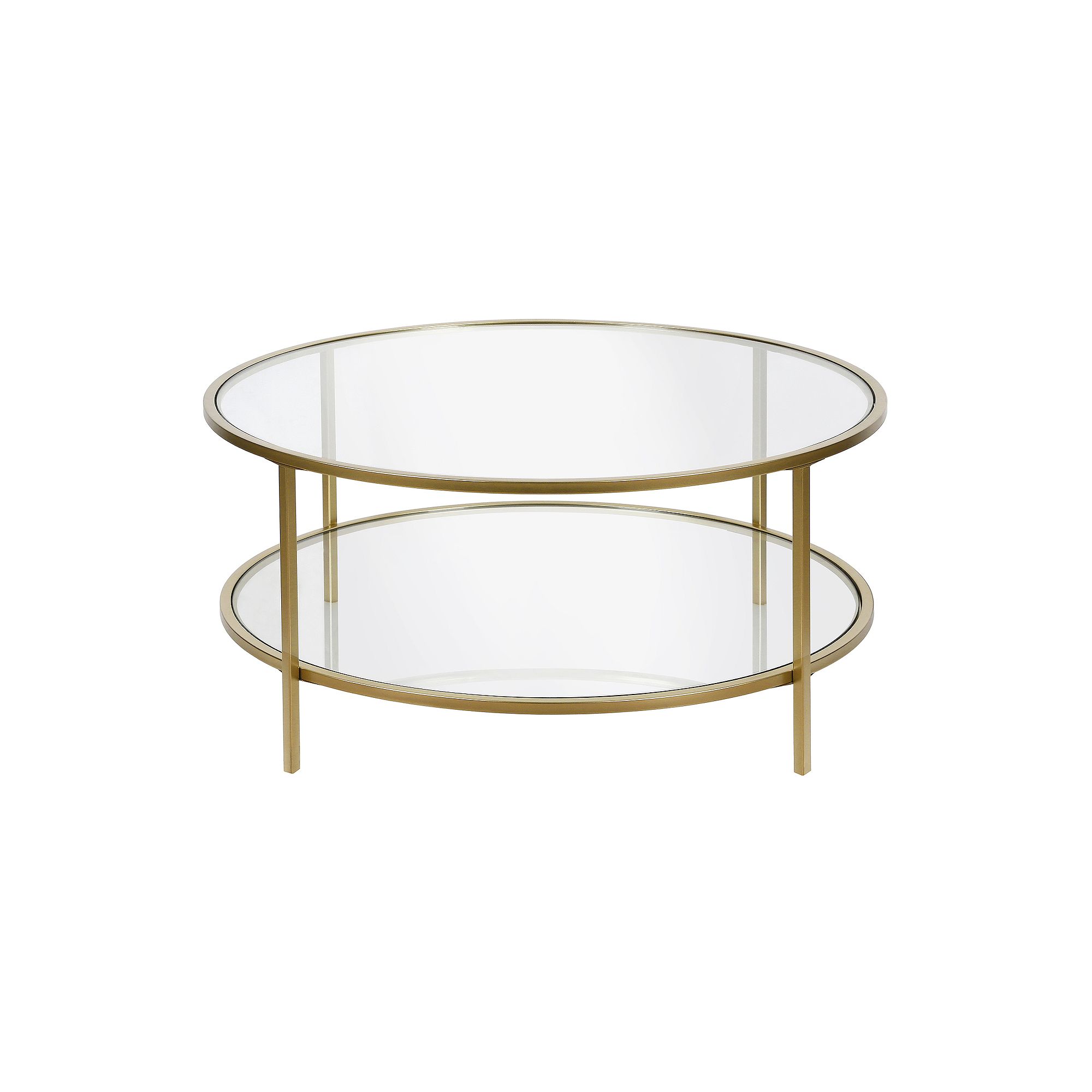 Finley & Sloane Sivil Round Coffee Table, Brass