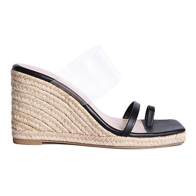 London Rag Clear Path Women's Wedge Sandals