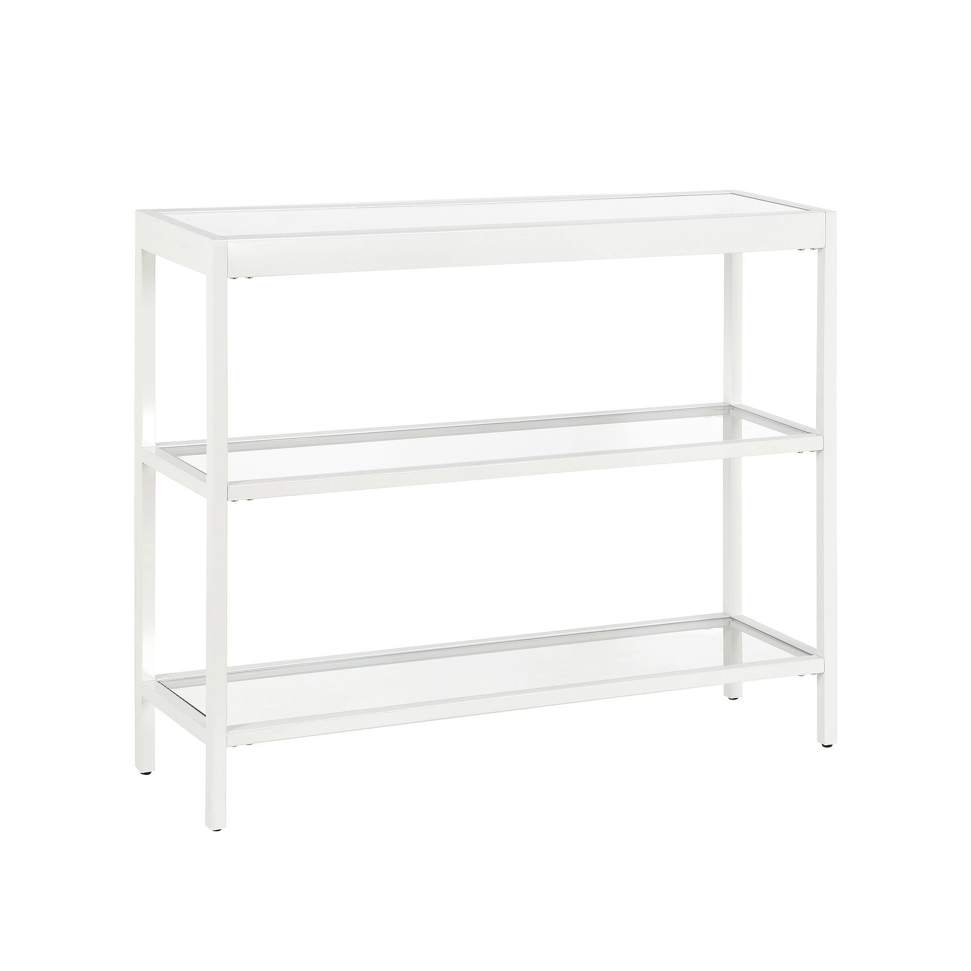 Finley & Sloane Alexis 3-Tier Console Table, White