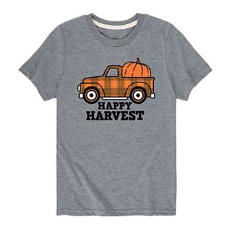 Boys 8-20 Happy Harvest Pumpkin Truck Graphic Tee