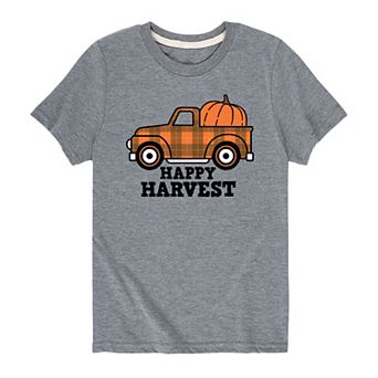 Boys 8-20 Happy Harvest Pumpkin Truck Graphic Tee