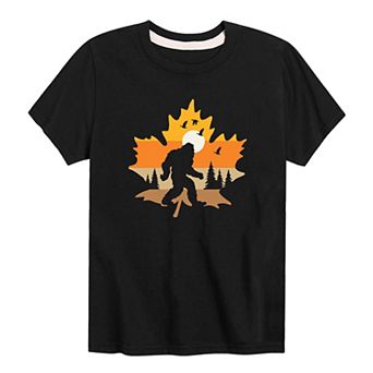 Boys 8-20 Autumn Leaf Sasquatch Graphic Tee