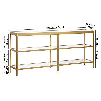 Finley & Sloane Alexis Metal 3-Tier Console Table