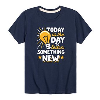 Boys 8-20 Learn Something New Graphic Tee