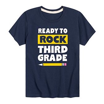 Boys 8-20 Reading To Rock Third Grade Graphic Tee